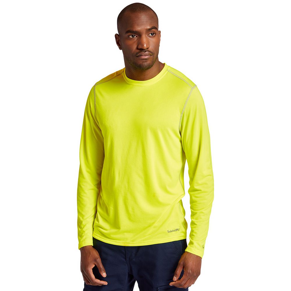 Timberland Mens T-Shirts PRO® Wicking Good Sport Long Sleeve - Green - India RD5048673